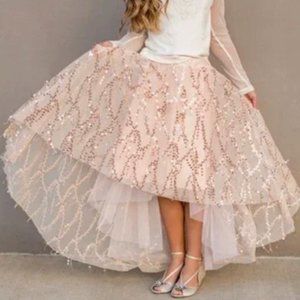 Joyfolie Natasha Skirt in Rose Gold size 7